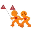 StreetBuddy  Warnfigur für Kindersicherheit in Orange, 2-er Pack