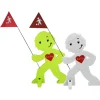 StreetBuddy  Warnfigur für Kindersicherheit in Grün und Weiß. 2-er Pack