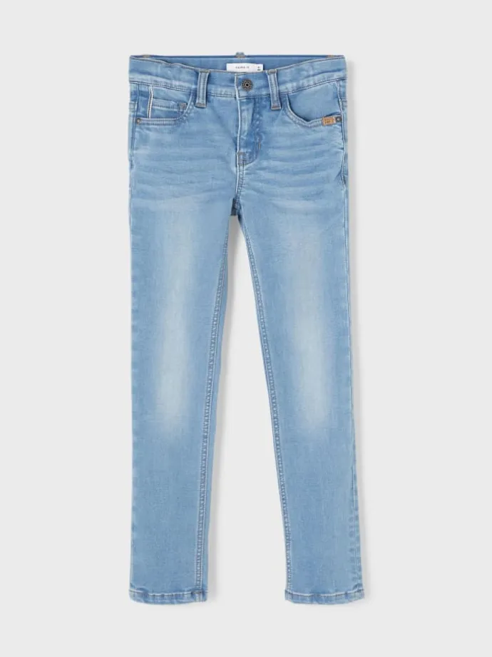 Stretch Jeans Slim Fit NKMTHEO in Hellblau