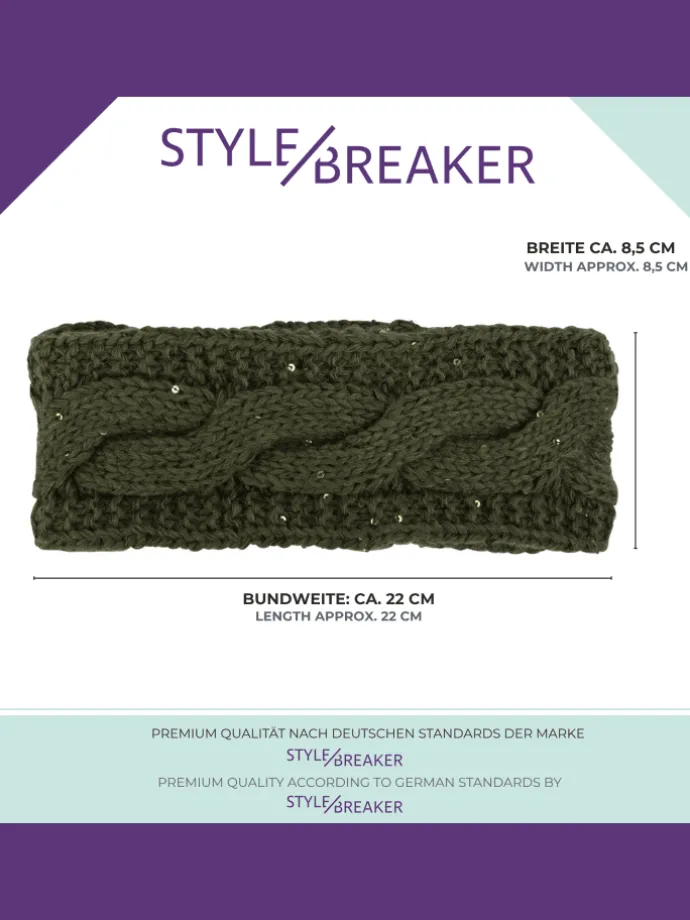 Strick Stirnband in Beige