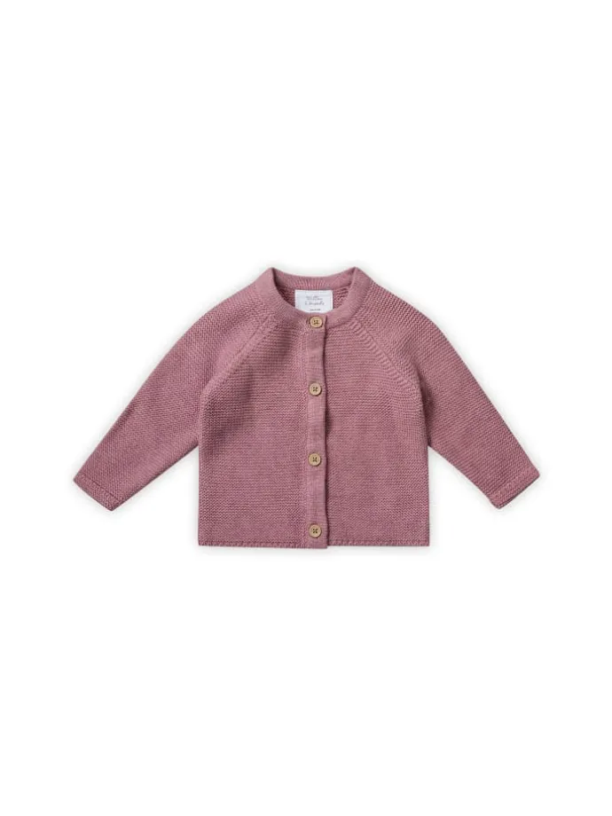 Strick-Cardigan in rose melange
