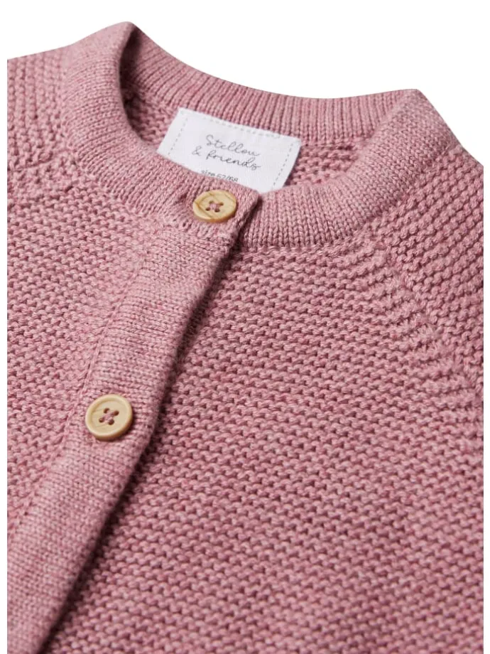 Strick-Cardigan in rose melange