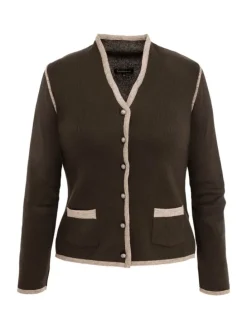 Strickjacke 457019-0771 in dunkelbraun