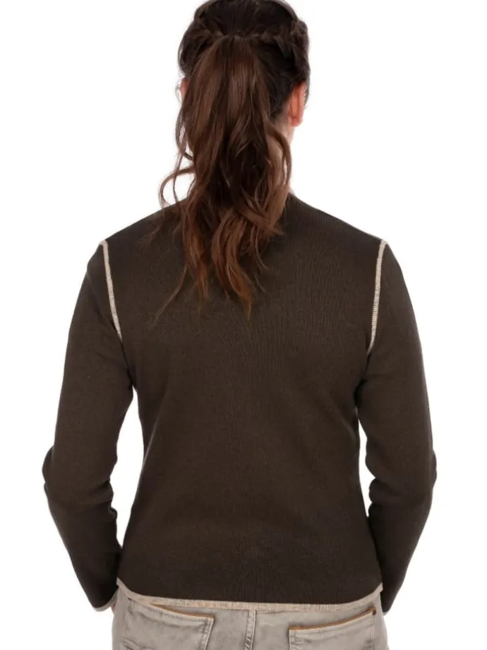 Strickjacke 457019-0771 in dunkelbraun