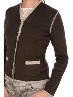 Strickjacke 457019-0771 in dunkelbraun