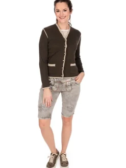 Strickjacke 457019-0771 in dunkelbraun