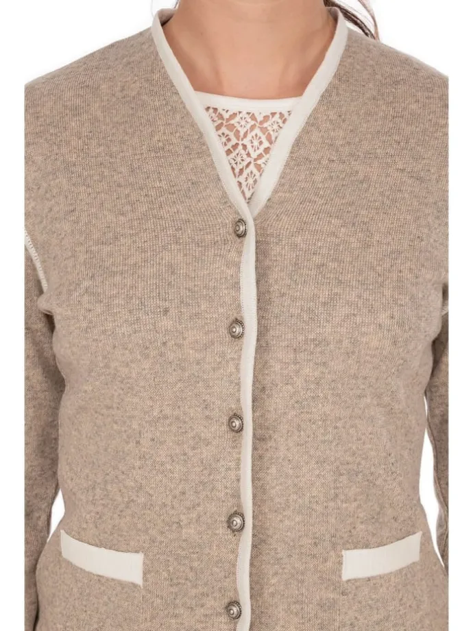 Strickjacke 457019-0771 in natur
