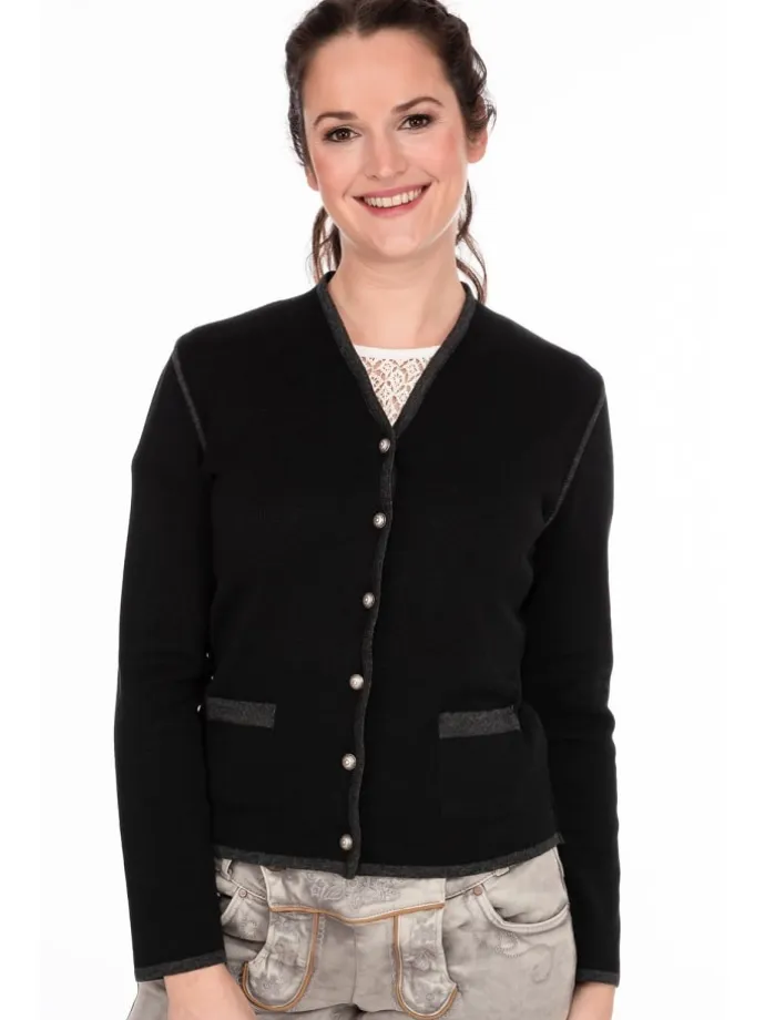 Strickjacke 457019-0771 in schwarz