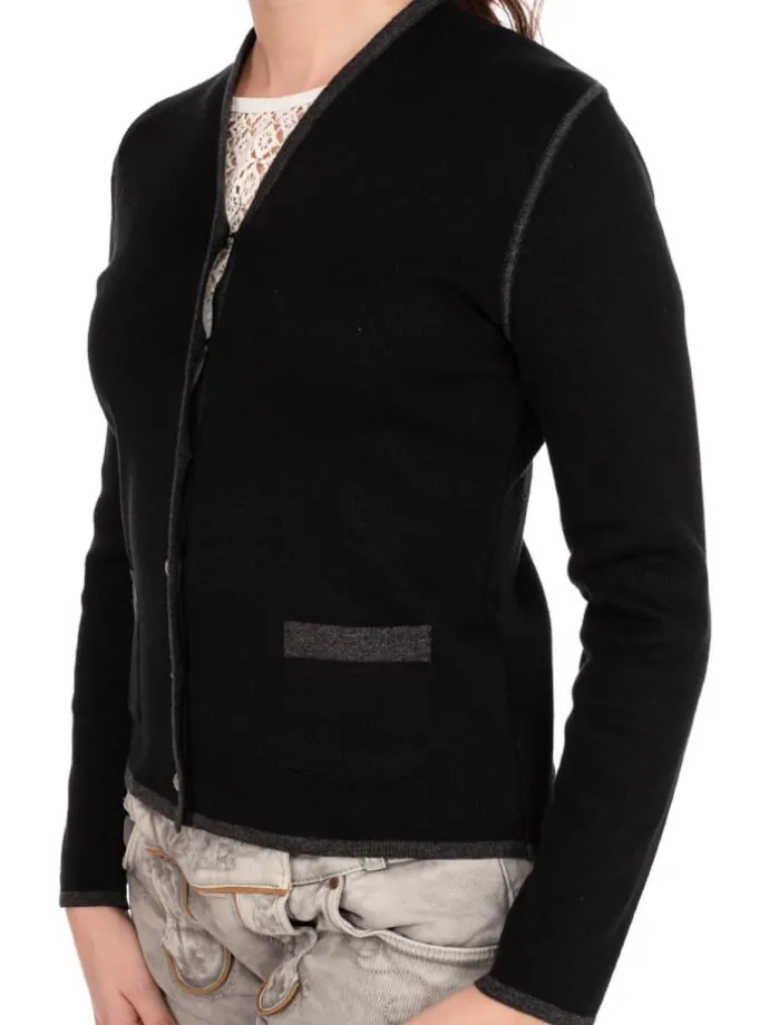 Strickjacke 457019-0771 in schwarz