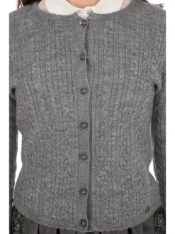 Strickjacke DELO in hellgrau