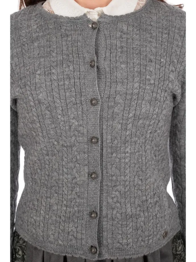 Strickjacke DELO in hellgrau