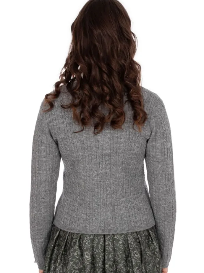 Strickjacke DELO in hellgrau