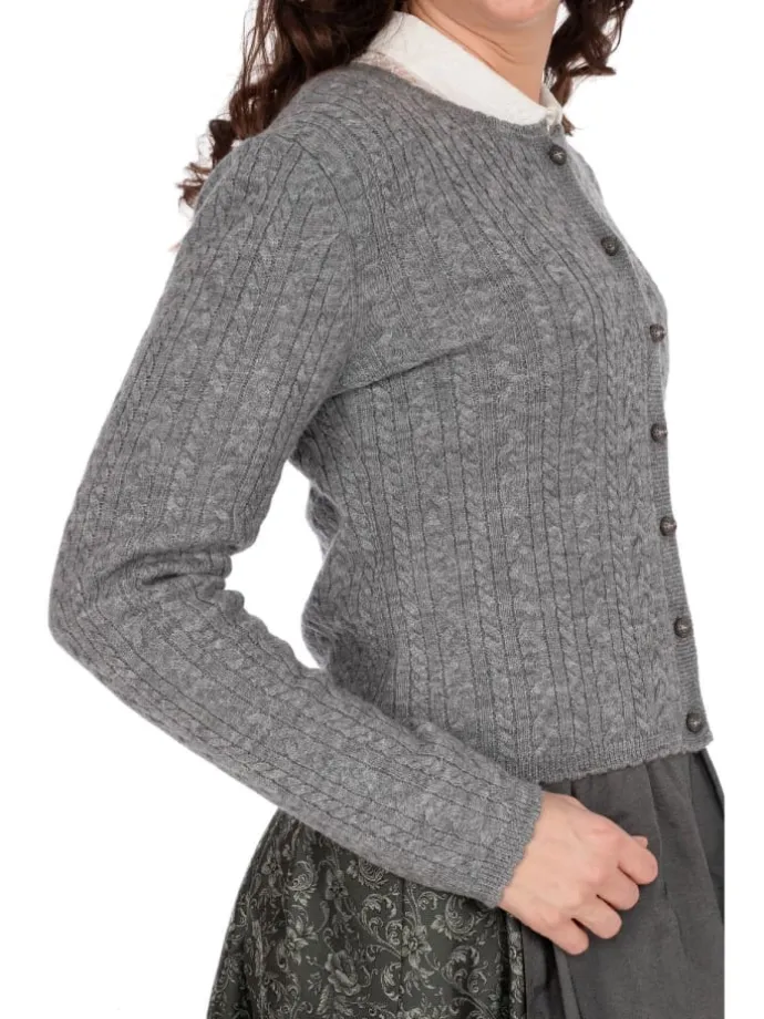 Strickjacke DELO in hellgrau