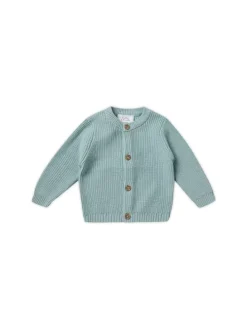 Strickjacke fein gerippt in Pistachio