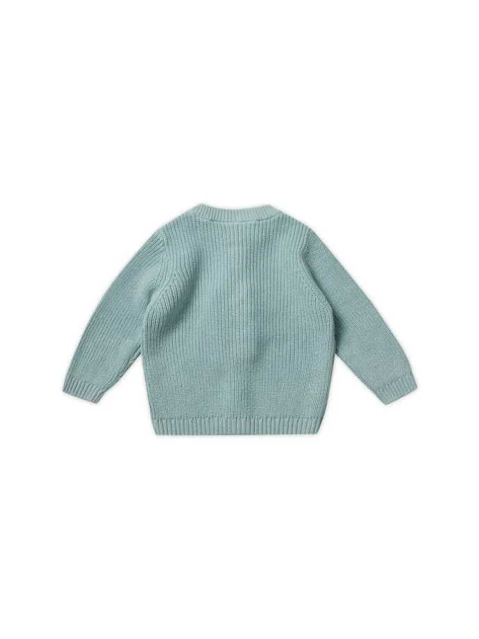Strickjacke fein gerippt in Pistachio