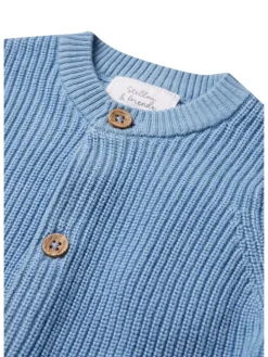 Strickjacke fein gerippt in blue