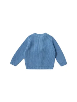 Strickjacke fein gerippt in blue