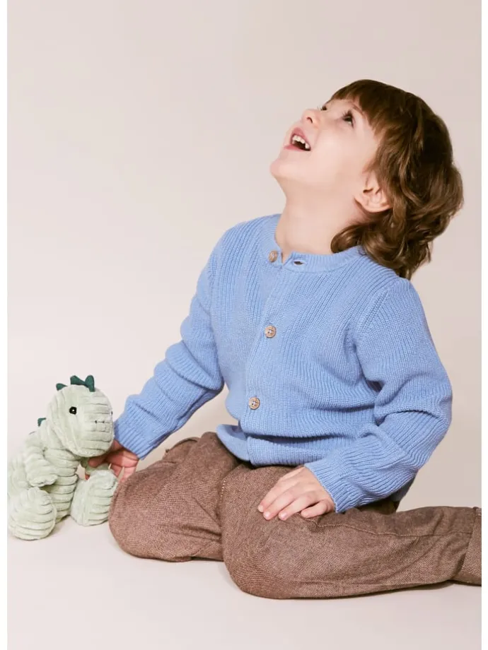 Strickjacke fein gerippt in blue