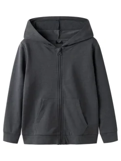 Strickjacke in Dark Grey Melange