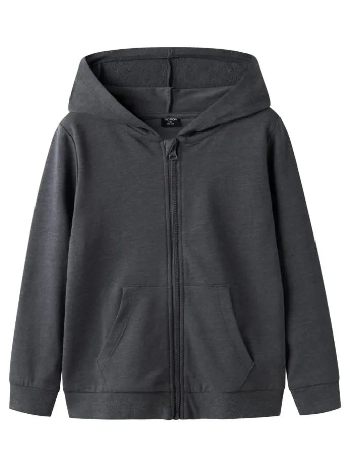 Strickjacke in Dark Grey Melange