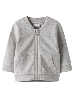 Strickjacke in Light Grey Melange
