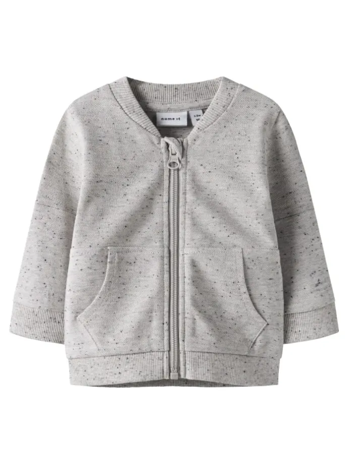 Strickjacke in Light Grey Melange