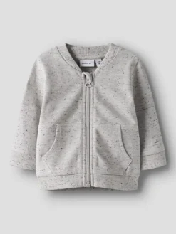 Strickjacke in Light Grey Melange