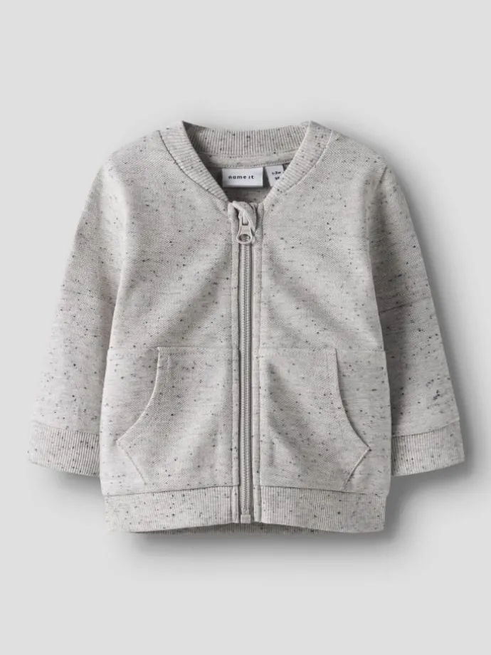 Strickjacke in Light Grey Melange