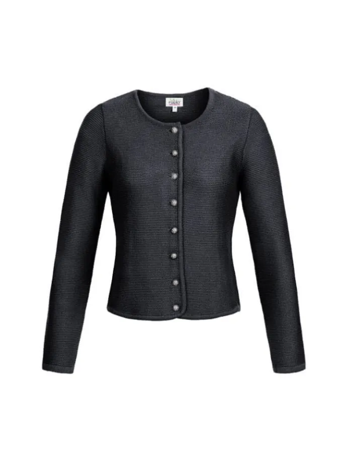 Strickjacke Langarm Anni in Anthrazit