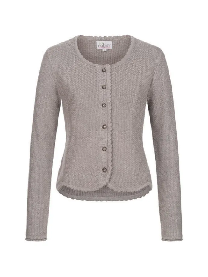 Strickjacke Langarm Yvonne in Silber