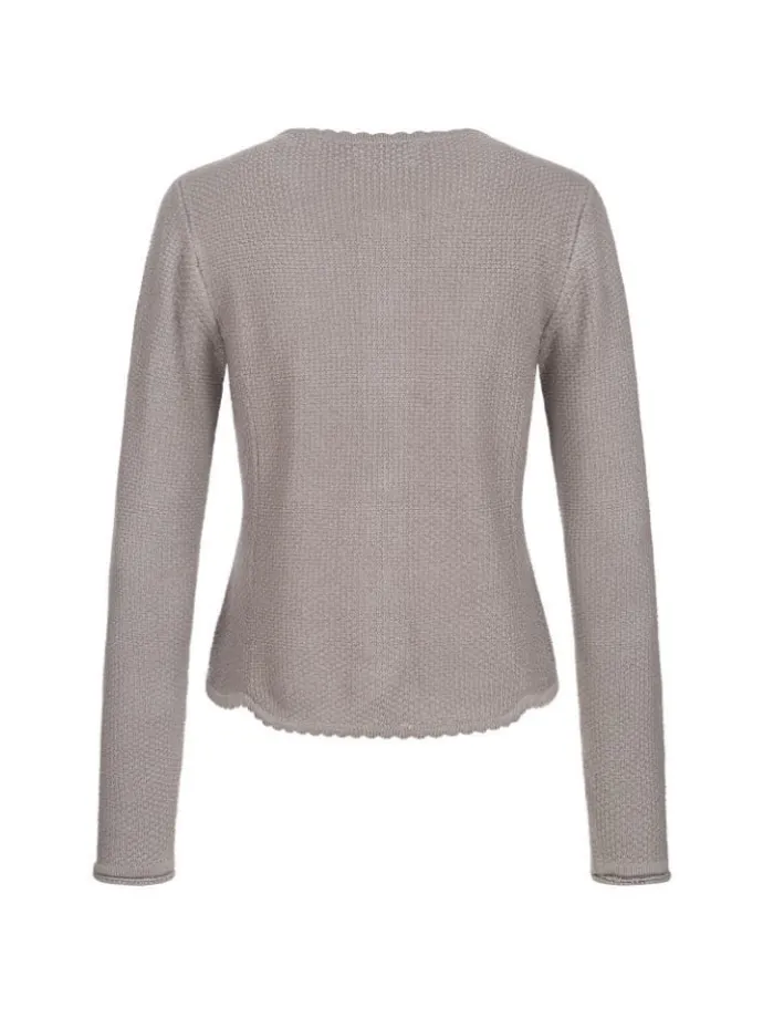 Strickjacke Langarm Yvonne in Silber