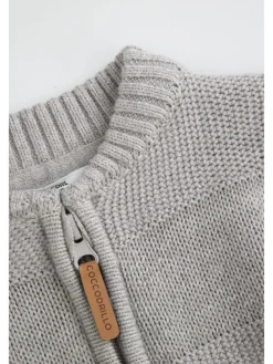 Strickjacke mit Reißverschluss in grau