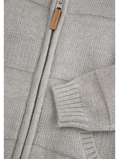 Strickjacke mit Reißverschluss in grau