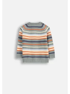 Strickjacke mit Reißverschluss in bunt