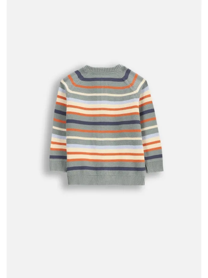 Strickjacke mit Reißverschluss in bunt