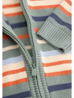 Strickjacke mit Reißverschluss in bunt