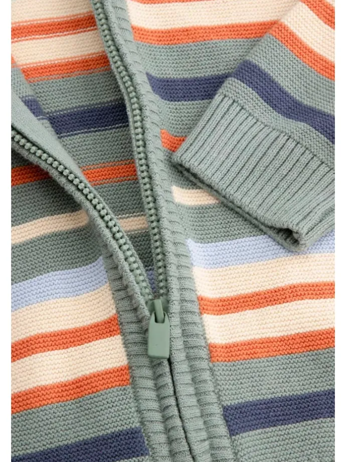 Strickjacke mit Reißverschluss in bunt