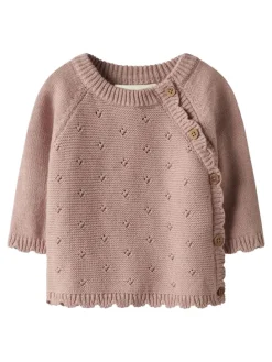Strickjacke NNBFLAGUNA WRAP KNIT CARD LIL in misty rose