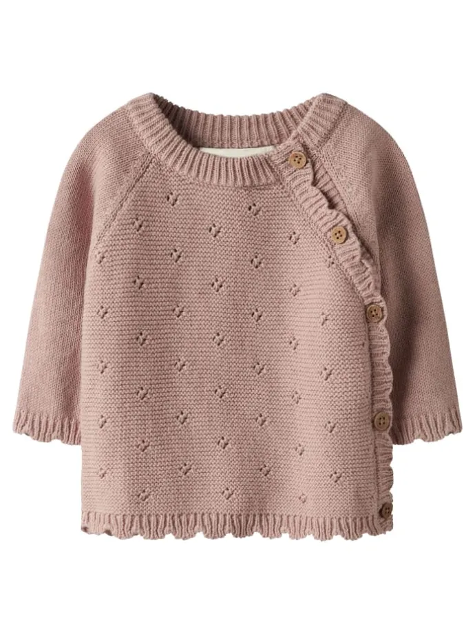 Strickjacke NNBFLAGUNA WRAP KNIT CARD LIL in misty rose