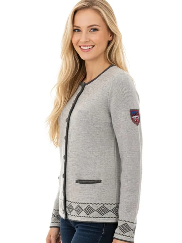 Strickjacke STAMSERALM in grau