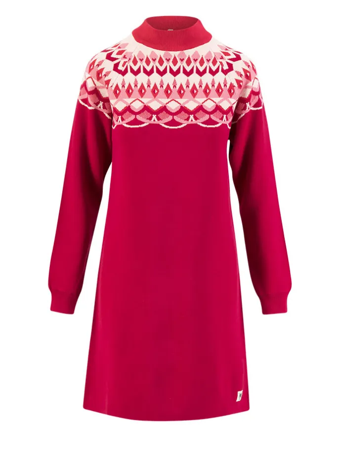 Strickkleid in Rot