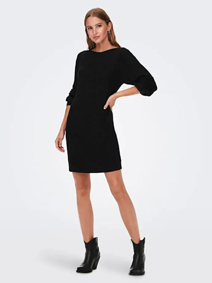 Strickkleid in Schwarz