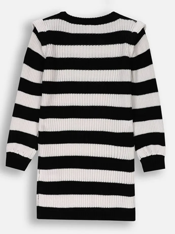 Strickkleid in Schwarz/ Weiß