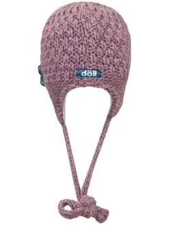 Strickmütze in Altrosa/ Lila
