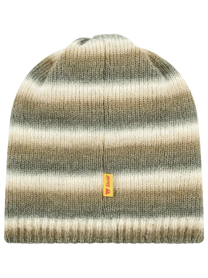 Strickmütze in Braun/ Creme