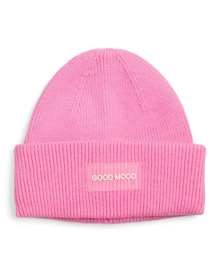 Strickmütze in Rosa