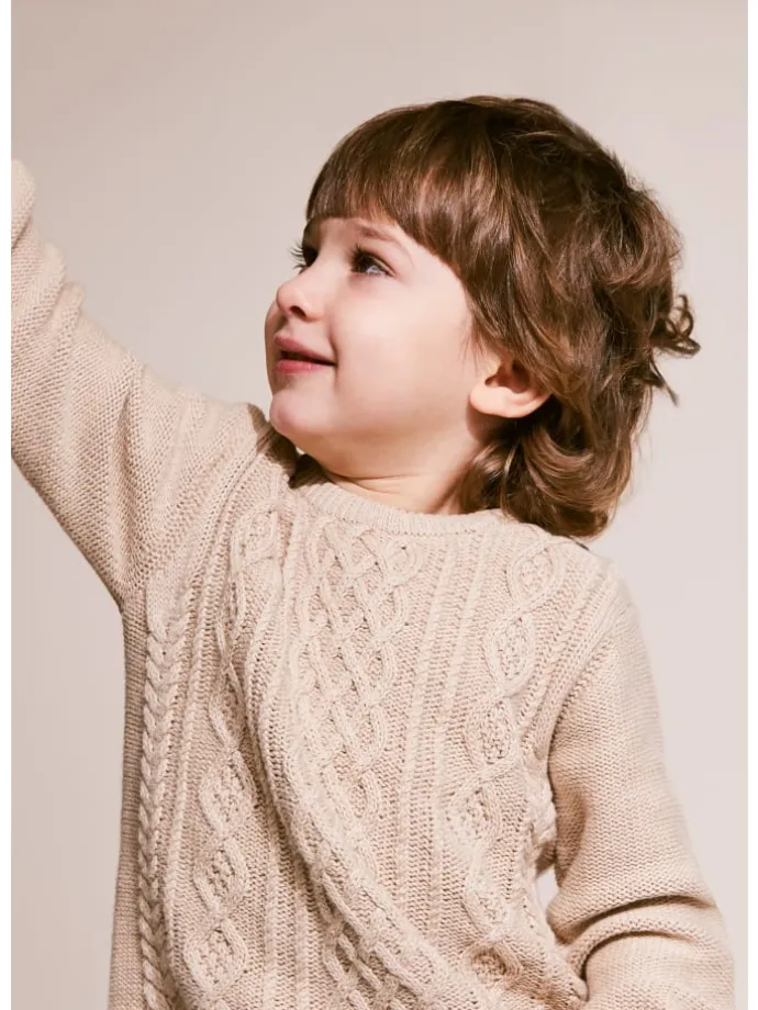 Strickpullover Kinder in beige