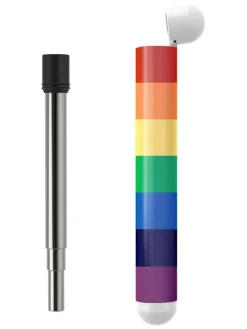 Strohhalm ''Skittle'' in Silber/ Bunt - (L)11,5 cm