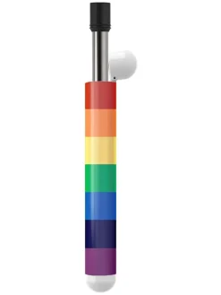Strohhalm ''Skittle'' in Silber/ Bunt - (L)11,5 cm