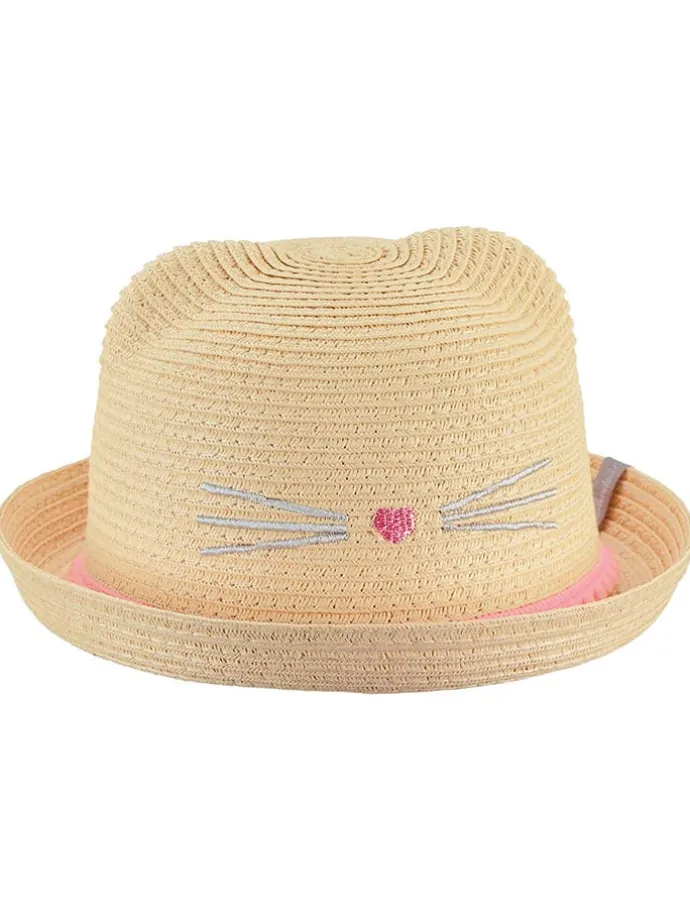 Strohhut "Katze" in Beige